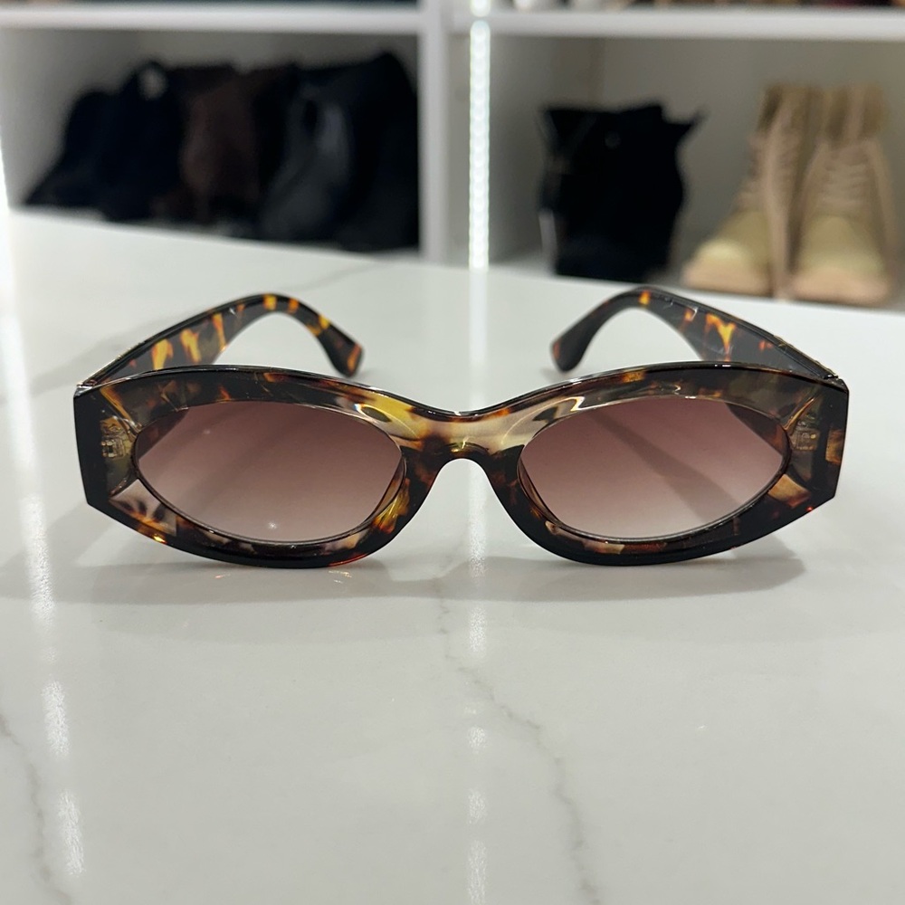 MIU MIU Brown Oval Sunglasses